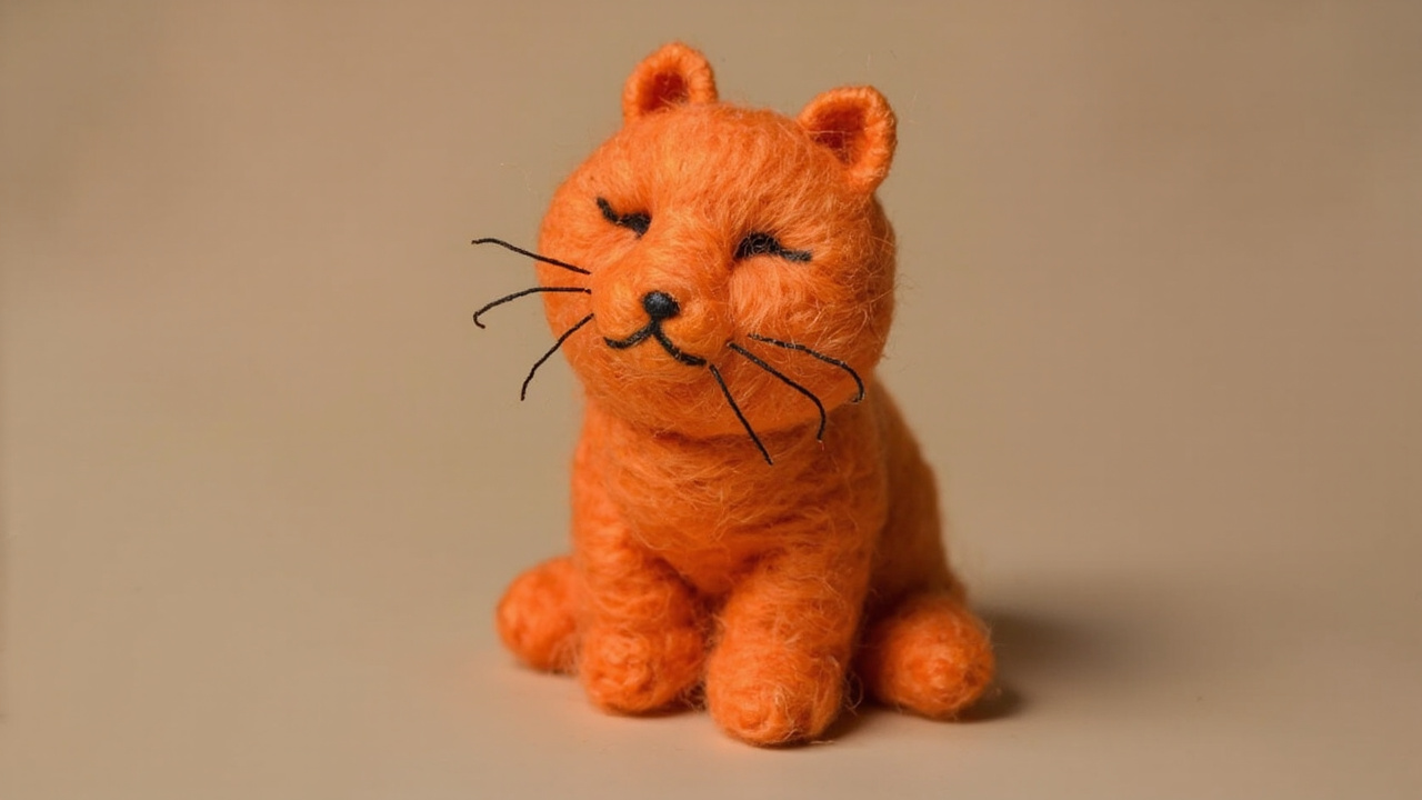 制作羊毛毡橘猫的工具与步骤